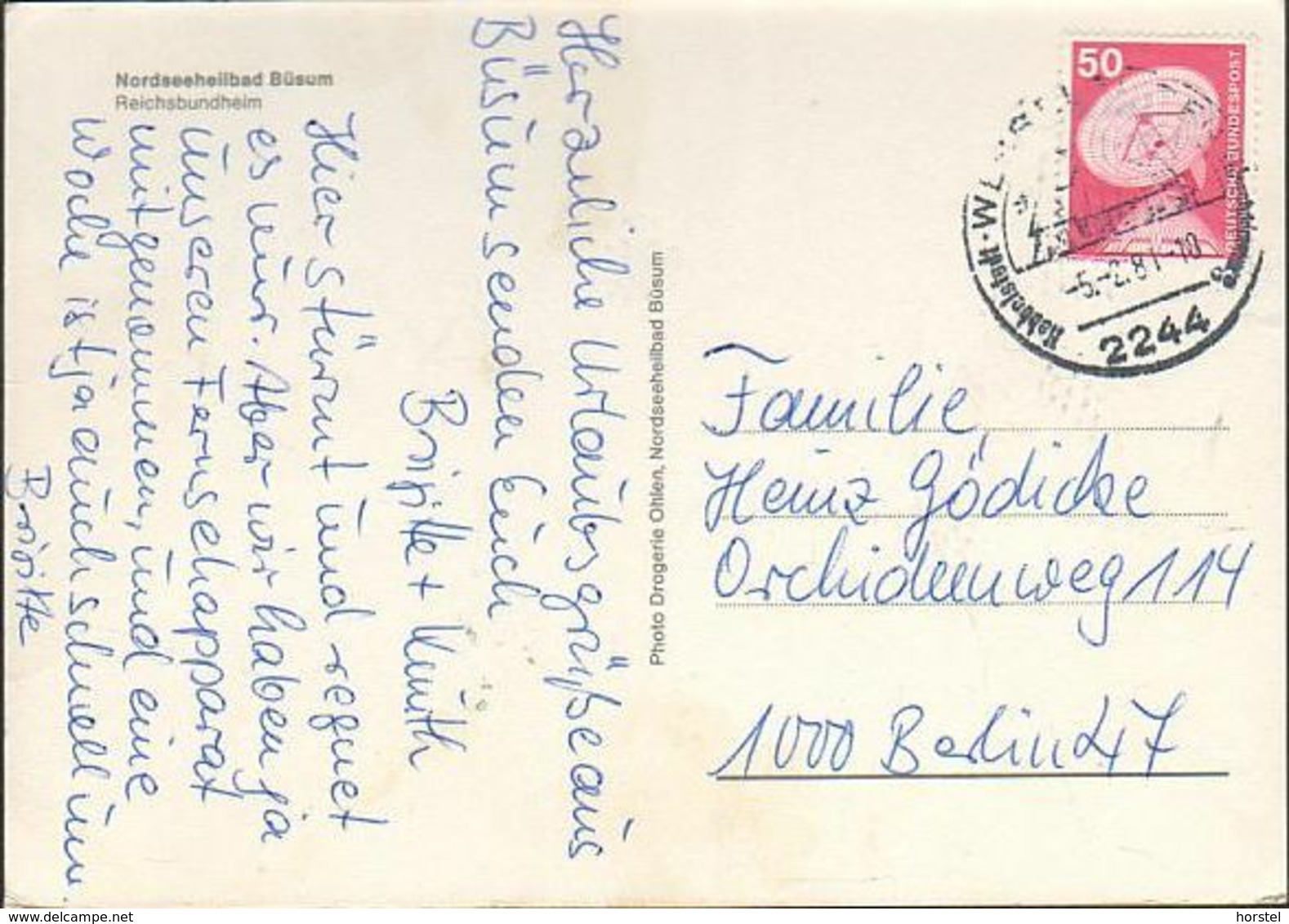 D-25761 Büsum - Nordseeheilbad - Reichsbundheim - Schwimmbad - Nice Stamp - Büsum