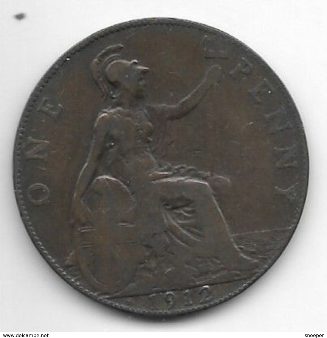 Great Britain 1 Penny 1912 H  Km 810  Fr+ - D. 1 Penny