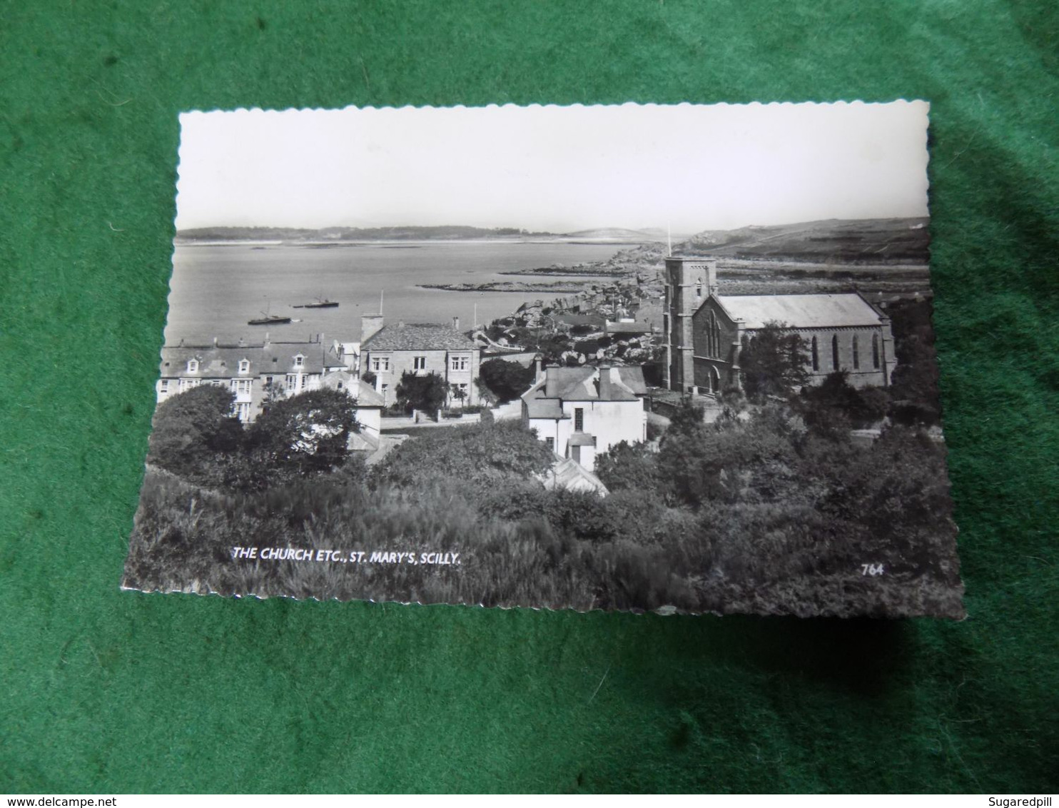 VINTAGE UK CORNWALL: SCILLY St Mary's Church Panorama B&w 1962 Gibson - Scilly Isles
