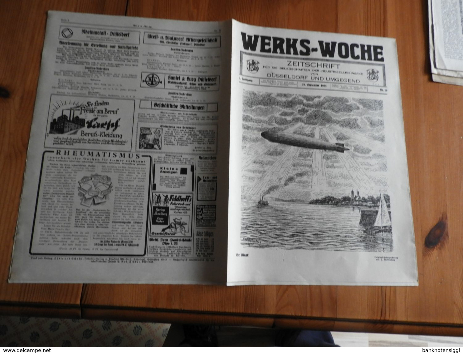 Zeitschrift "Werks-Woche 1928"  Düsseldorf Und Umgebung - Hobbies & Collections