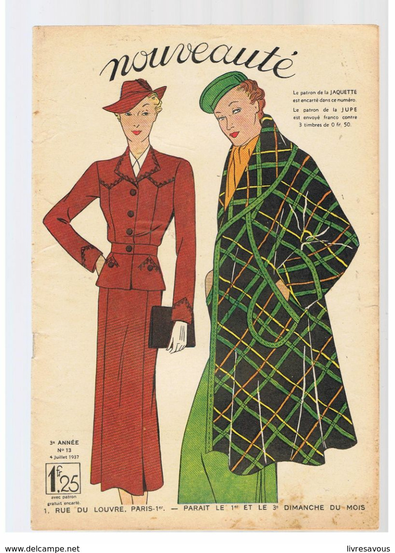 Nouveauté N°13 De 1937 Les Blouses Chemisier à Rayures Robe De Piqué - Designermode