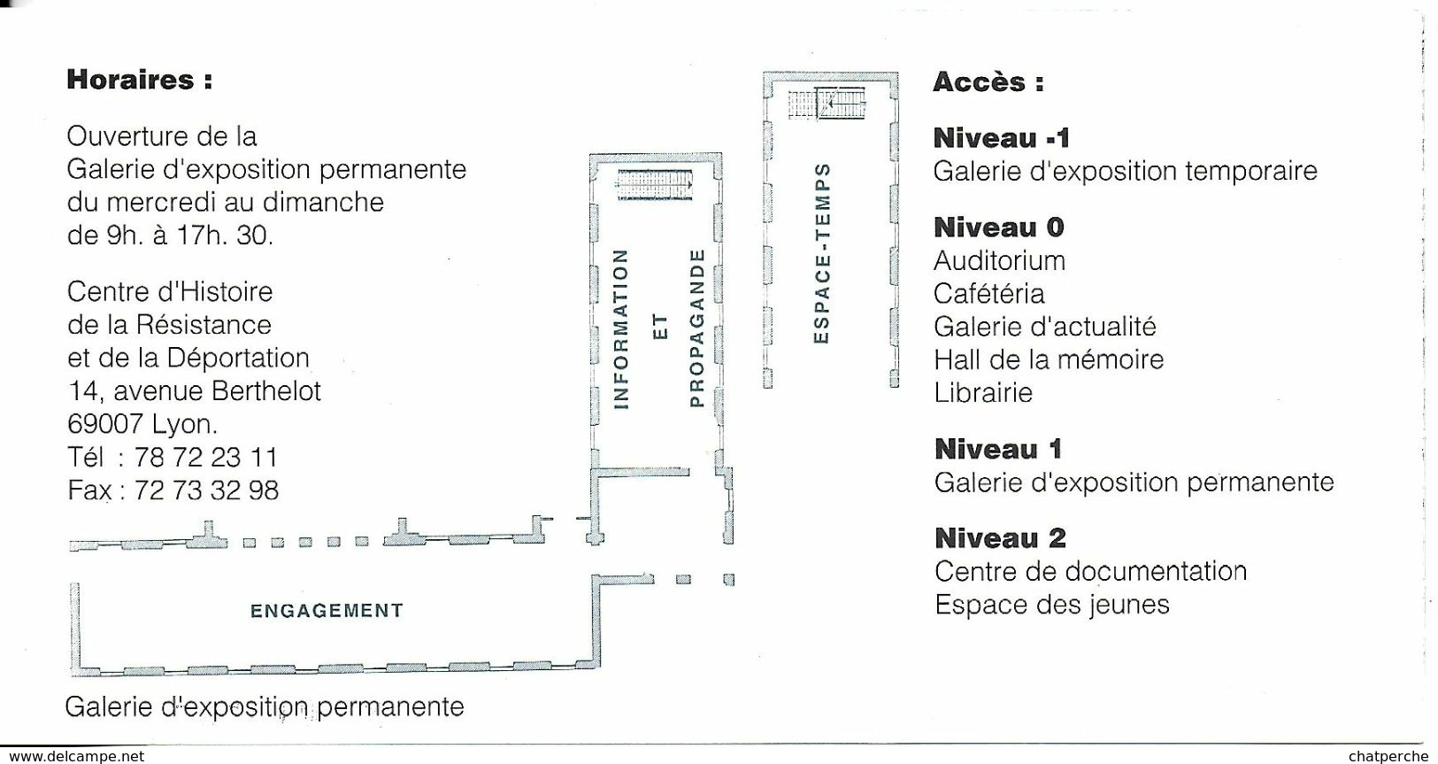 TICKET ENTRÉE CENTRE HISTOIRE DE LA RÉSISTANCE ET DE LA DÉPORTATION LYON 69 RHÔNE EXPOSITION CEUX QUI NE SE SOUVIENNENT - Tickets D'entrée