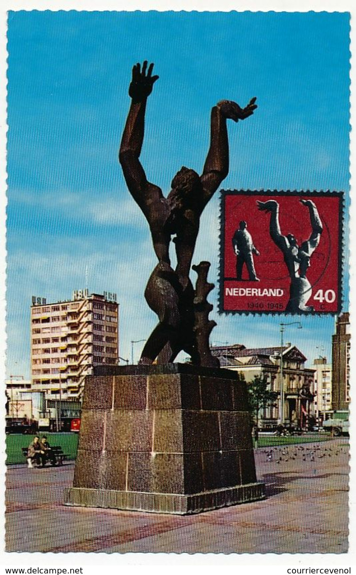 PAYS-BAS - Carte Maximum - Monument "Mai 1940 - La Ville Détruite" - Gravenrage 1965 - Cartas Máxima