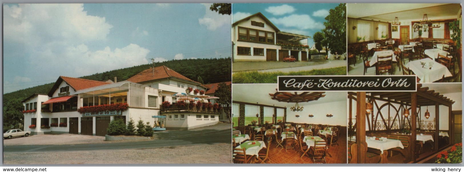 Bad König Zell - Cafe Konditorei Orth 3   Doppelkarte - Bad Koenig