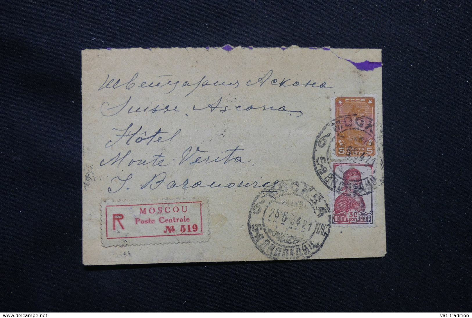 U.R.S.S. - Enveloppe En Recommandé De Moscou Pour La Suisse En 1934 - L 69589 - Storia Postale