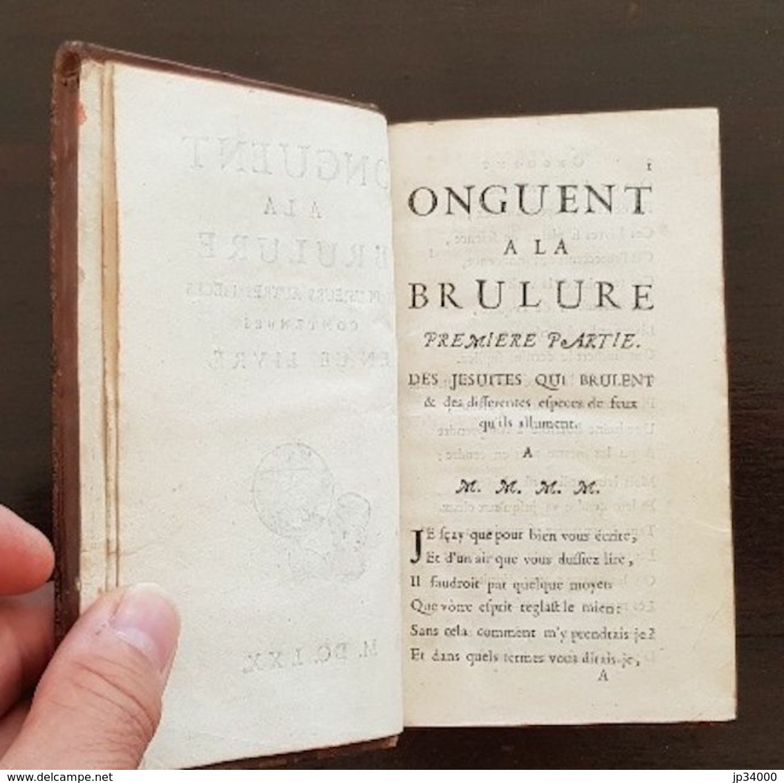ONGUENT A LA BRULURE et plusieurs autres pieces, Par BARBIER d'AUCOUR en 1670