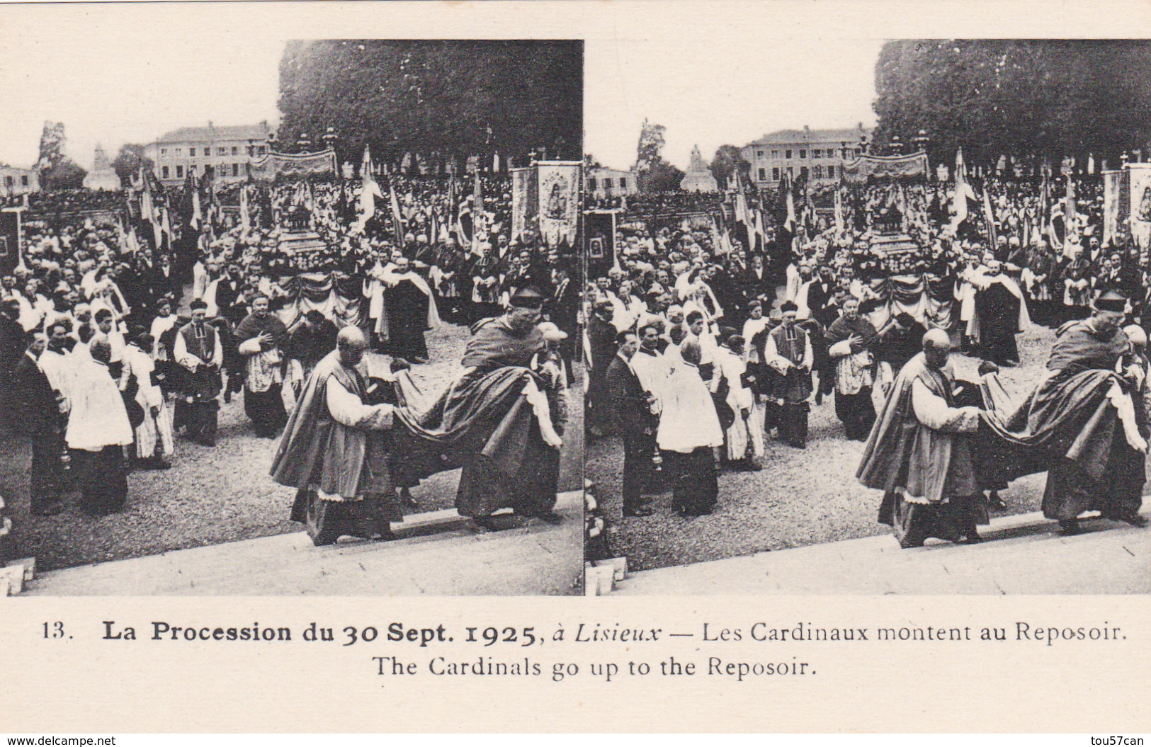 LISIEUX - CALVADOS - (14) - BON LOT 19 CPA STÉRÉO ANIMÉES - LA PROCESSION DU 30 SEPTEMBRE 1925.