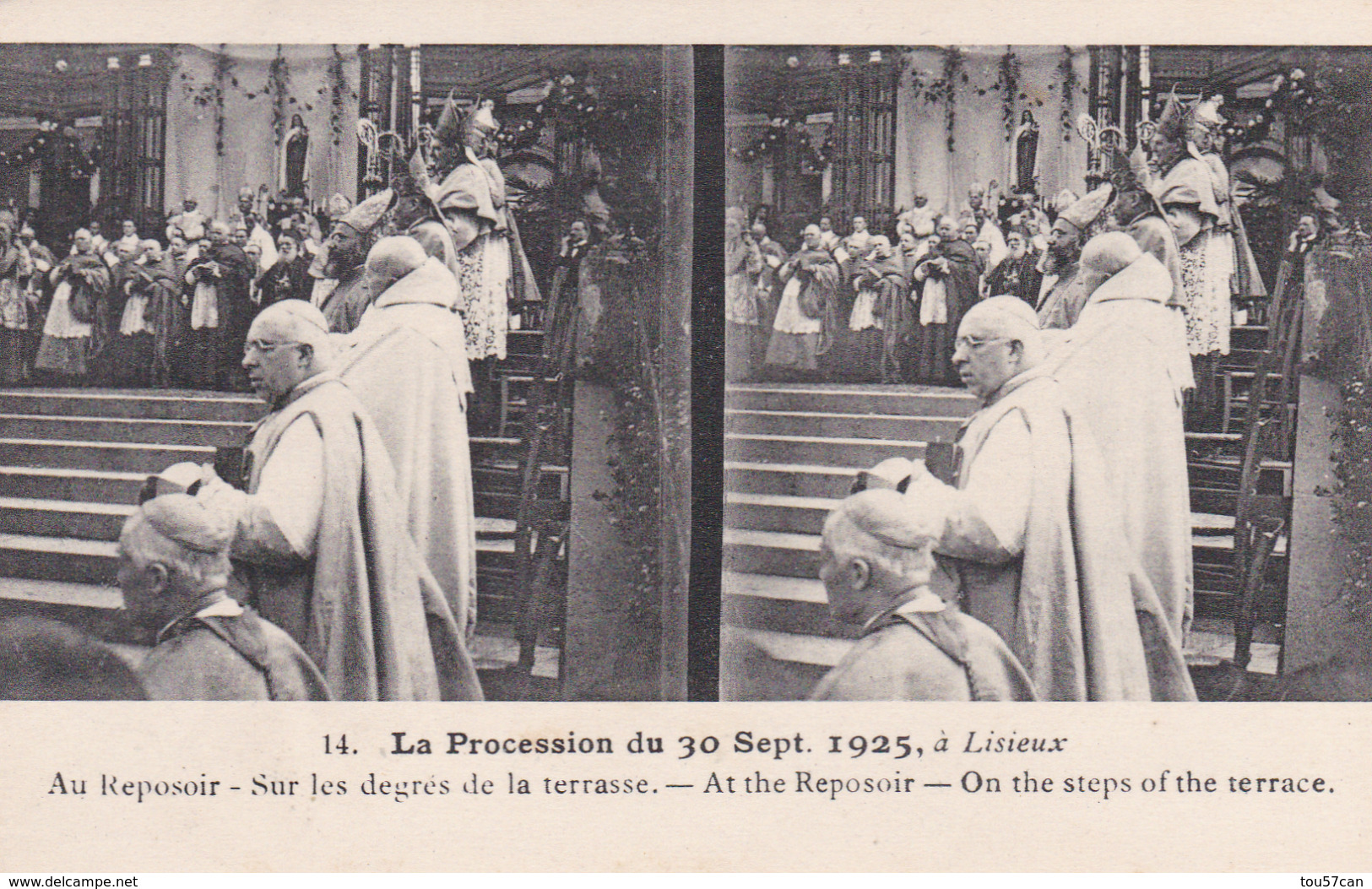 LISIEUX - CALVADOS - (14) - BON LOT 19 CPA STÉRÉO ANIMÉES - LA PROCESSION DU 30 SEPTEMBRE 1925.