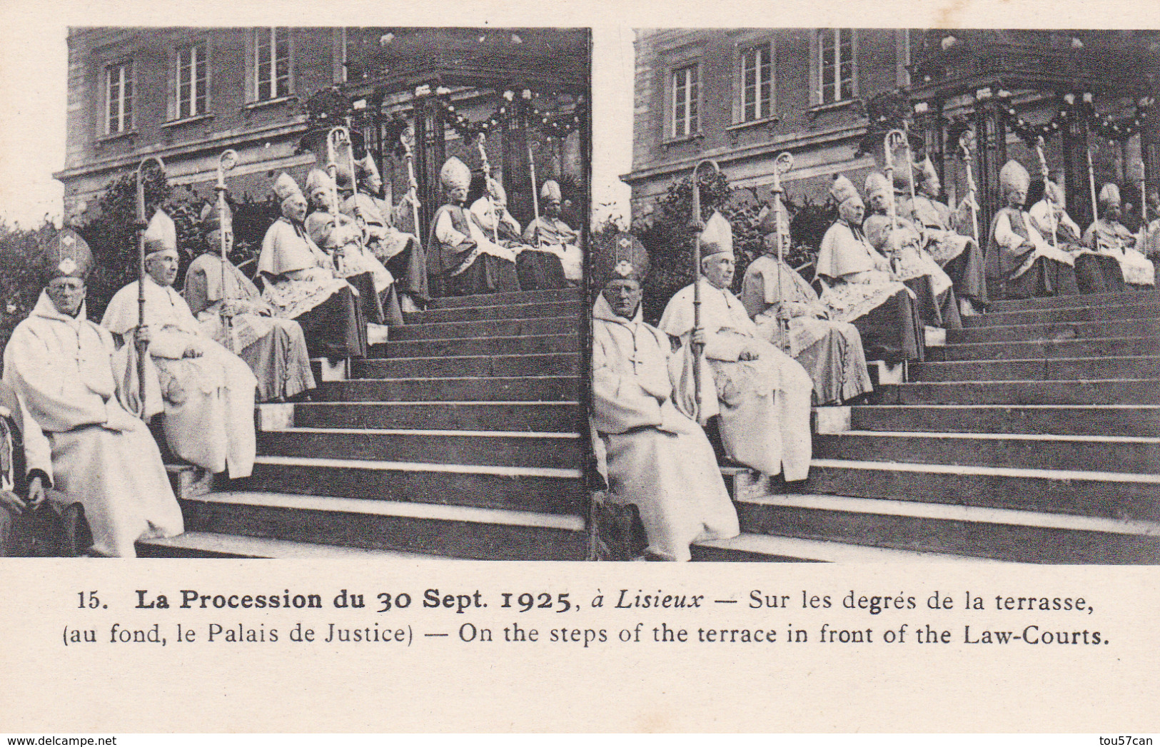 LISIEUX - CALVADOS - (14) - BON LOT 19 CPA STÉRÉO ANIMÉES - LA PROCESSION DU 30 SEPTEMBRE 1925.