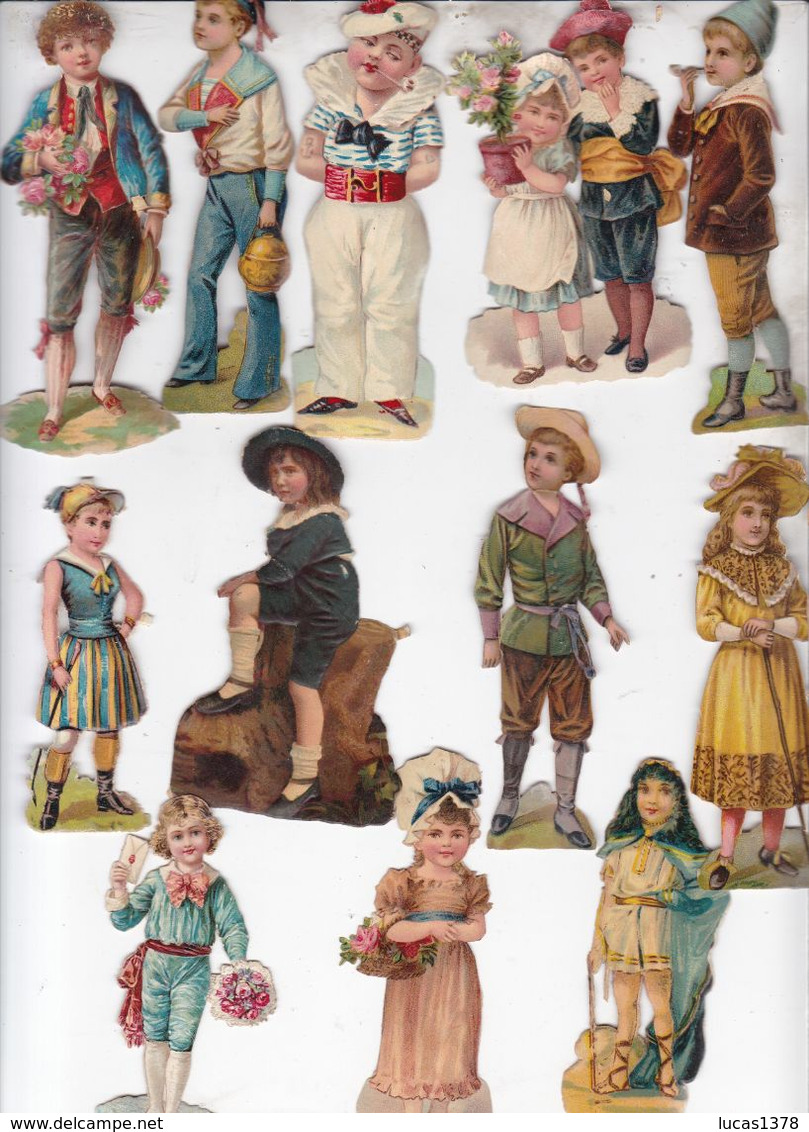 JOLI LOT DE GRANDS DECOUPIS ENFANTS - Infantes