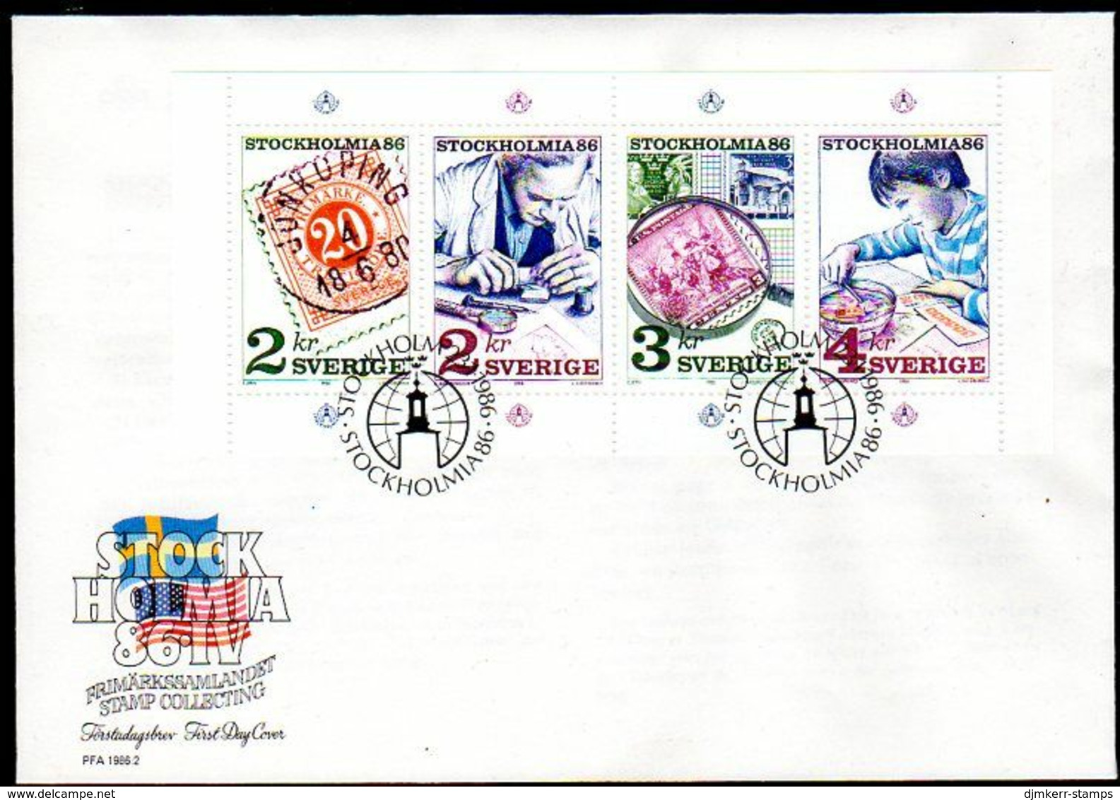 SWEDEN 1986 STOCKHOLMIA '86 (iv) FDC. Michel 1372-75 - FDC