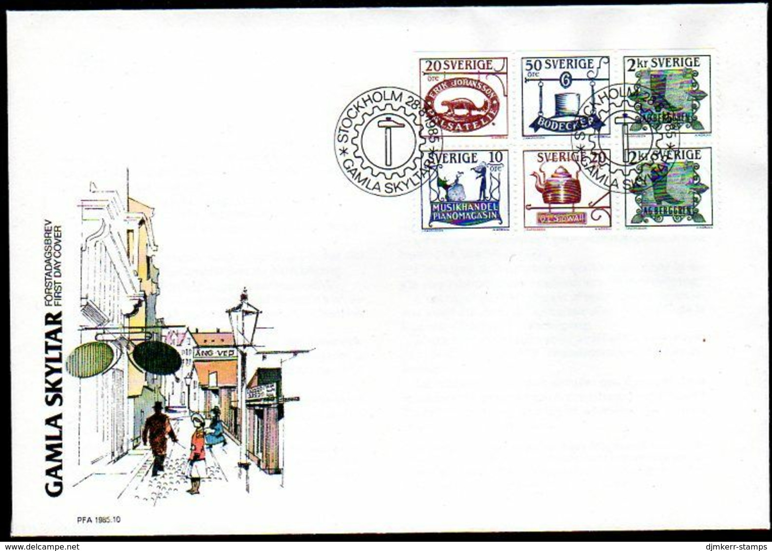 SWEDEN 1985 Old Trade Signs FDC. Michel 1342-46 - FDC