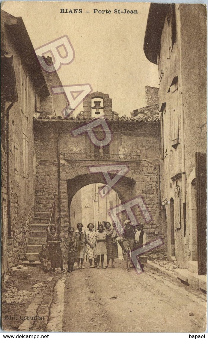 Rians (83) - Porte Saint-Jean (Circulé En 1932) - Rians
