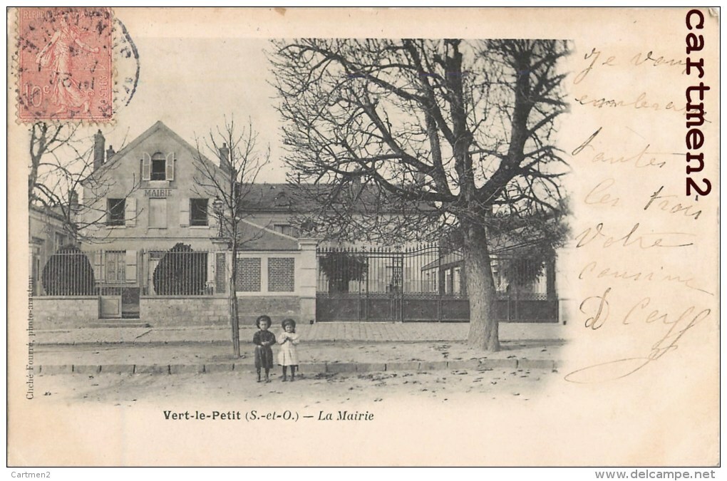 VERT-LE-PETIT LA MAIRIE ANIMEE 91 ESSONNE - Vert-le-Petit