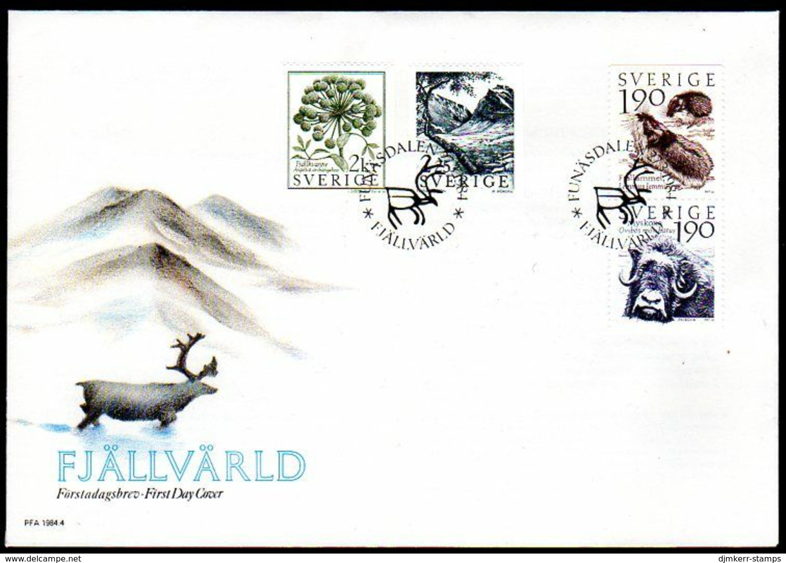 SWEDEN 1984 Mountain Flora And Fauna FDC. Michel 1272-75 - FDC