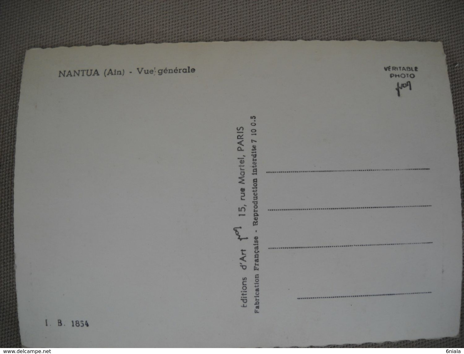 2164  Carte Postale  NANTUA     Vue GÉNÉRALE          01 Ain - Nantua