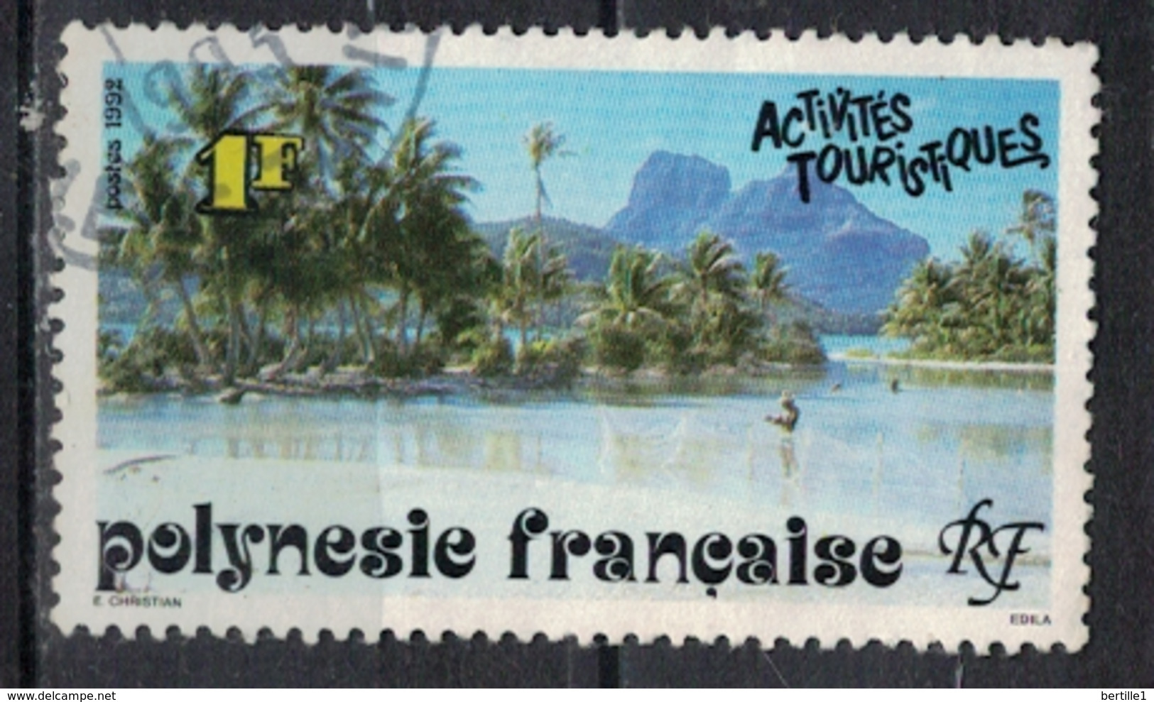 POLYNESIE        N°  YVERT :    399    ( 4 ) ,OBLITERE       ( OB 8 / 42 ) - Used Stamps