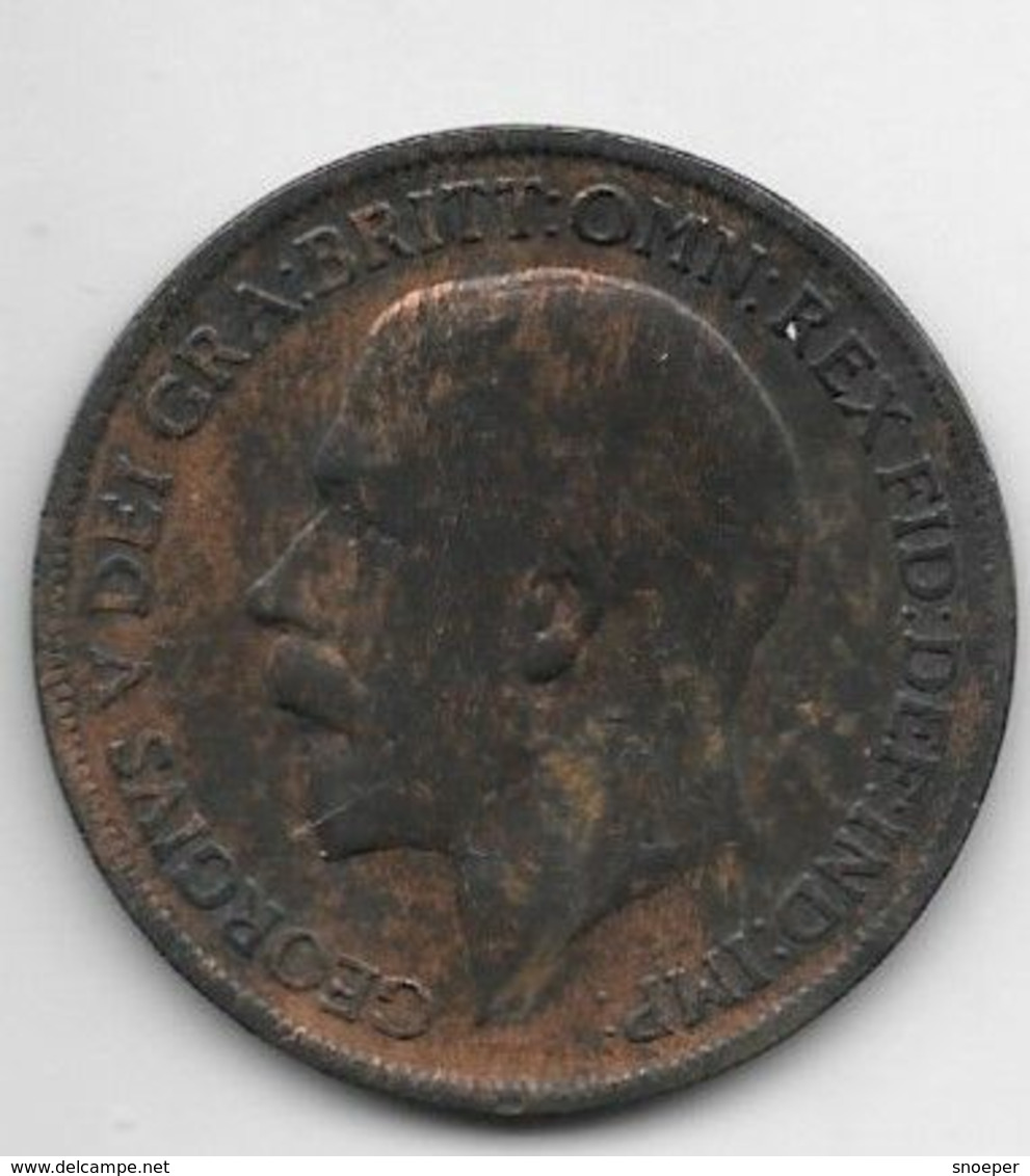 Great Britain 1 Penny 1918 H  Km 810 Fr+ - D. 1 Penny
