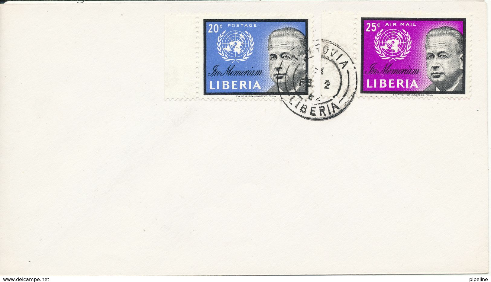 Liberia FDC 2-2-1962 DAG HAMMARSKJÖLD Complete Set Of 2 - Dag Hammarskjöld