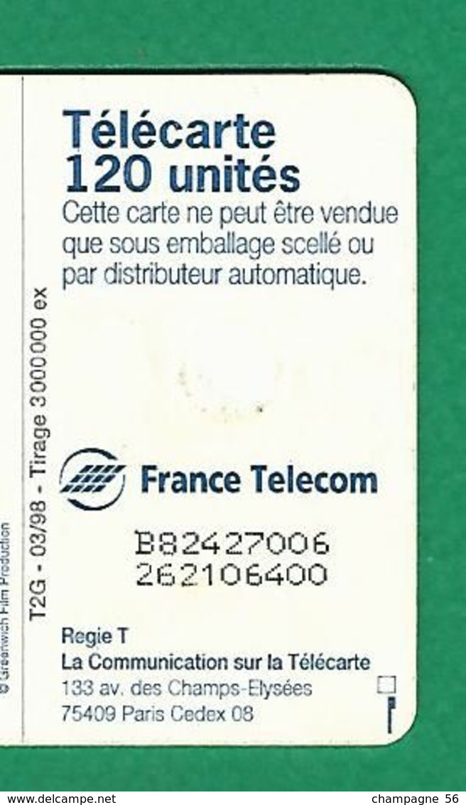 VARIÉTÉS FRANCE 98 F845 / 120 / 03/98 GEM2 + 1B  MICHEL PICCOLI CINEMA LE CHARME DISCRET   120 UNITES UTILISÉE - Variëteiten