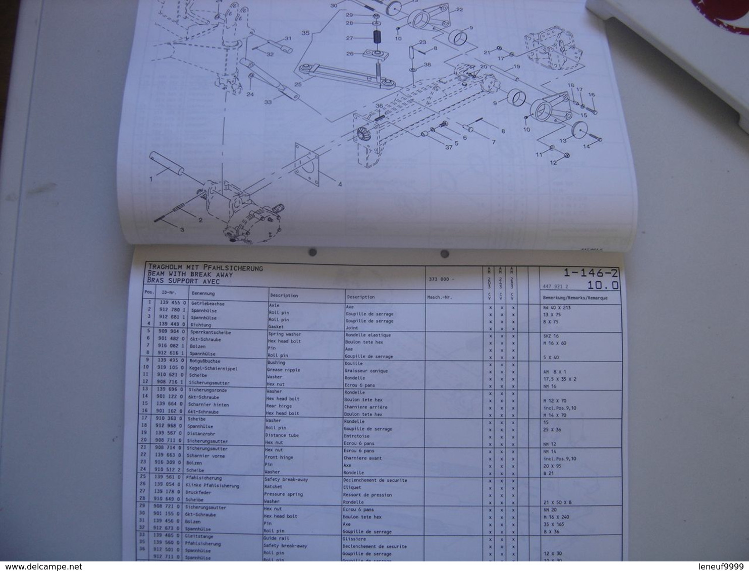 Manuel KRONE Materiel Agricole AM 203 CV Ersatzteile Spare Parts Pieces Detachee - Tractors