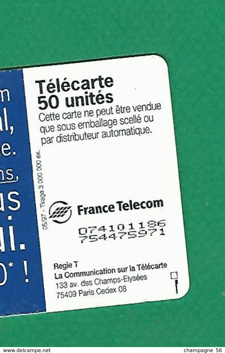 VARIÉTÉS FRANCE 97 F784E 50 / 05/97  OB2  TOITS CAPITAL FRANCE TELECOM  50 UNITES UTILISÉE - Fehldrucke