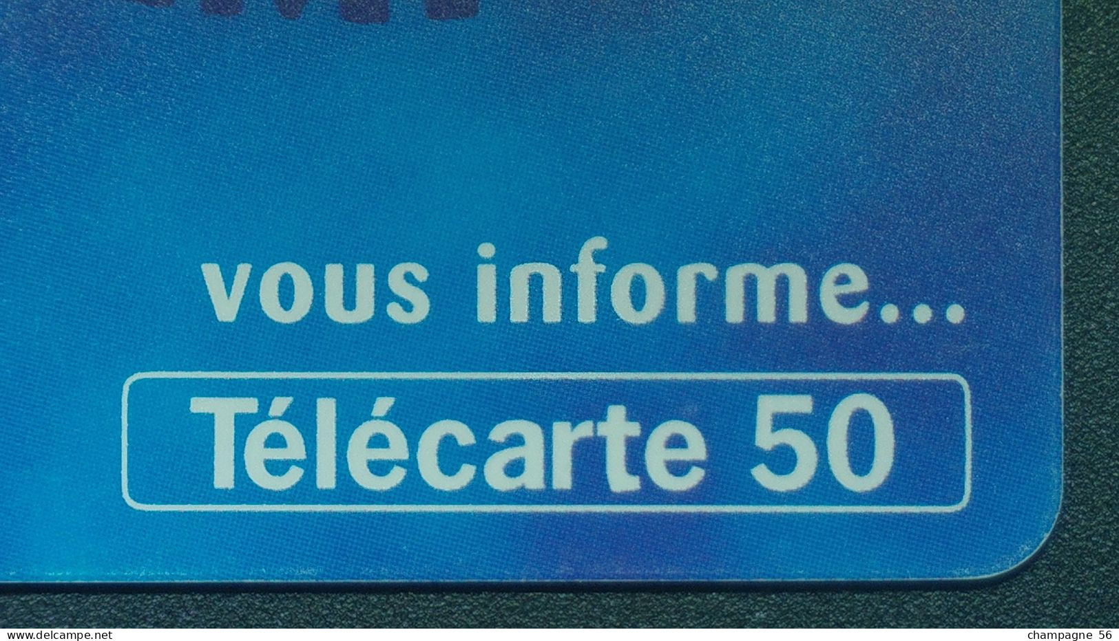 VARIÉTÉS FRANCE 97 F804  50 / 11 / 97 SO3 LE 36-15 EMPLOI   50 UNITES UTILISÉE