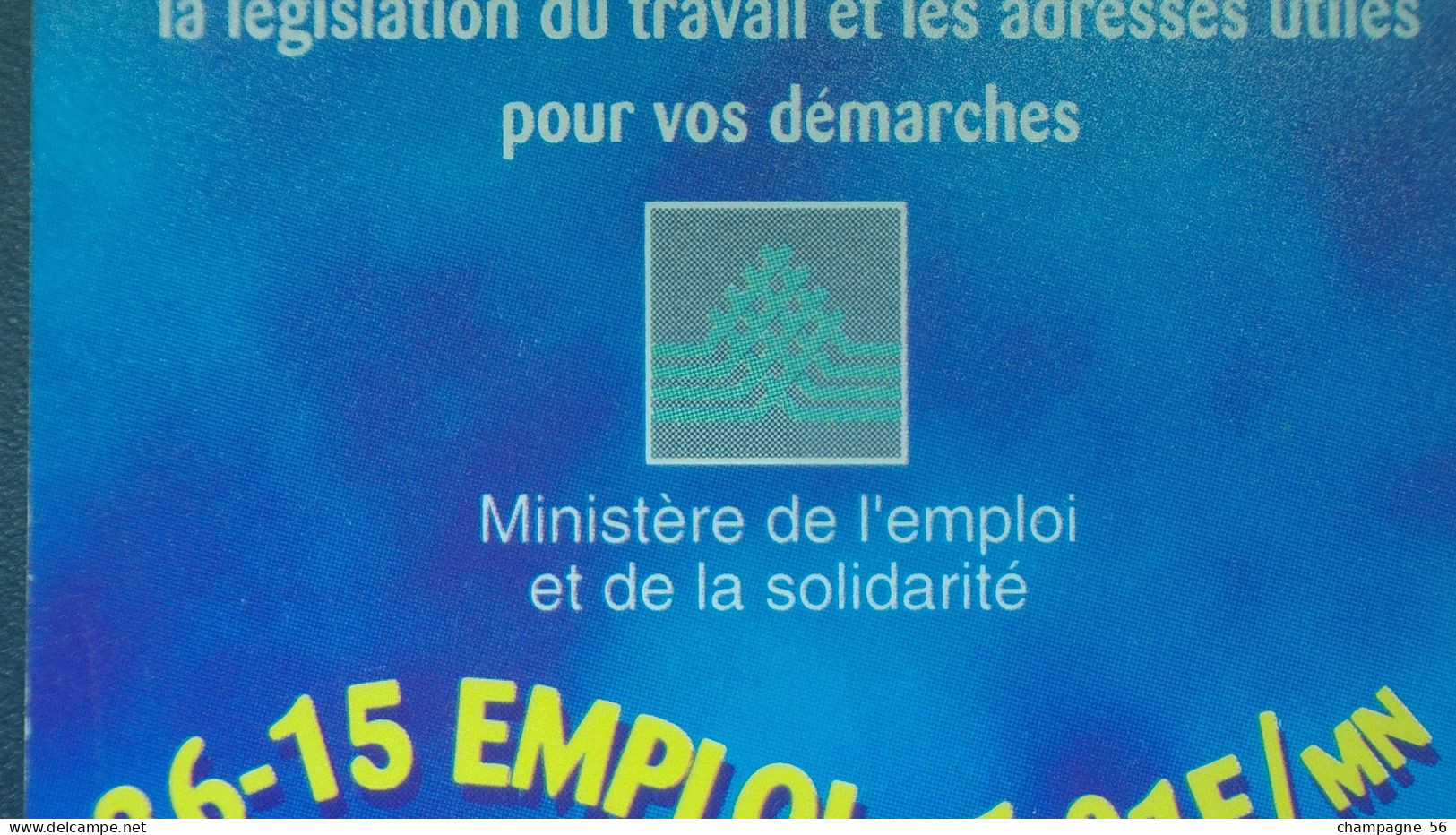 VARIÉTÉS FRANCE 97 F804  50 / 11 / 97 SO3 LE 36-15 EMPLOI   50 UNITES UTILISÉE