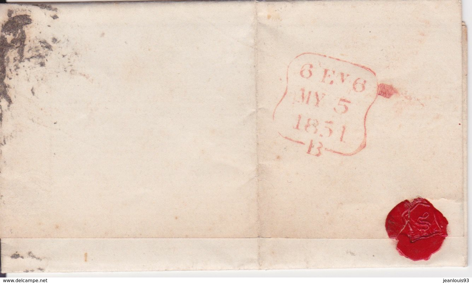 GRANDE BRETAGNE - 3 SUR LETTRE 1851 - Storia Postale