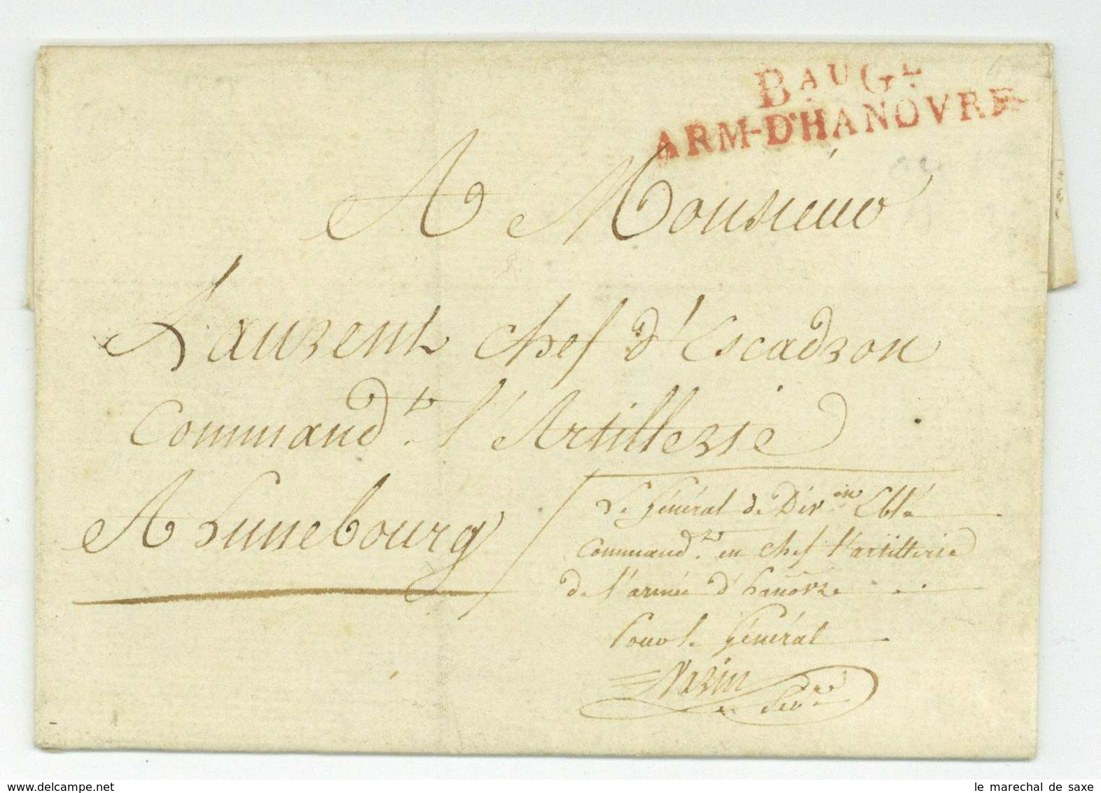 Jean-Baptiste EBLE (1758-1812) Hannover 1804 Bau Gl ARM D'HANOVRE Contreseing Franchise General Napoleon Berezina - Bolli Militari (ante 1900)