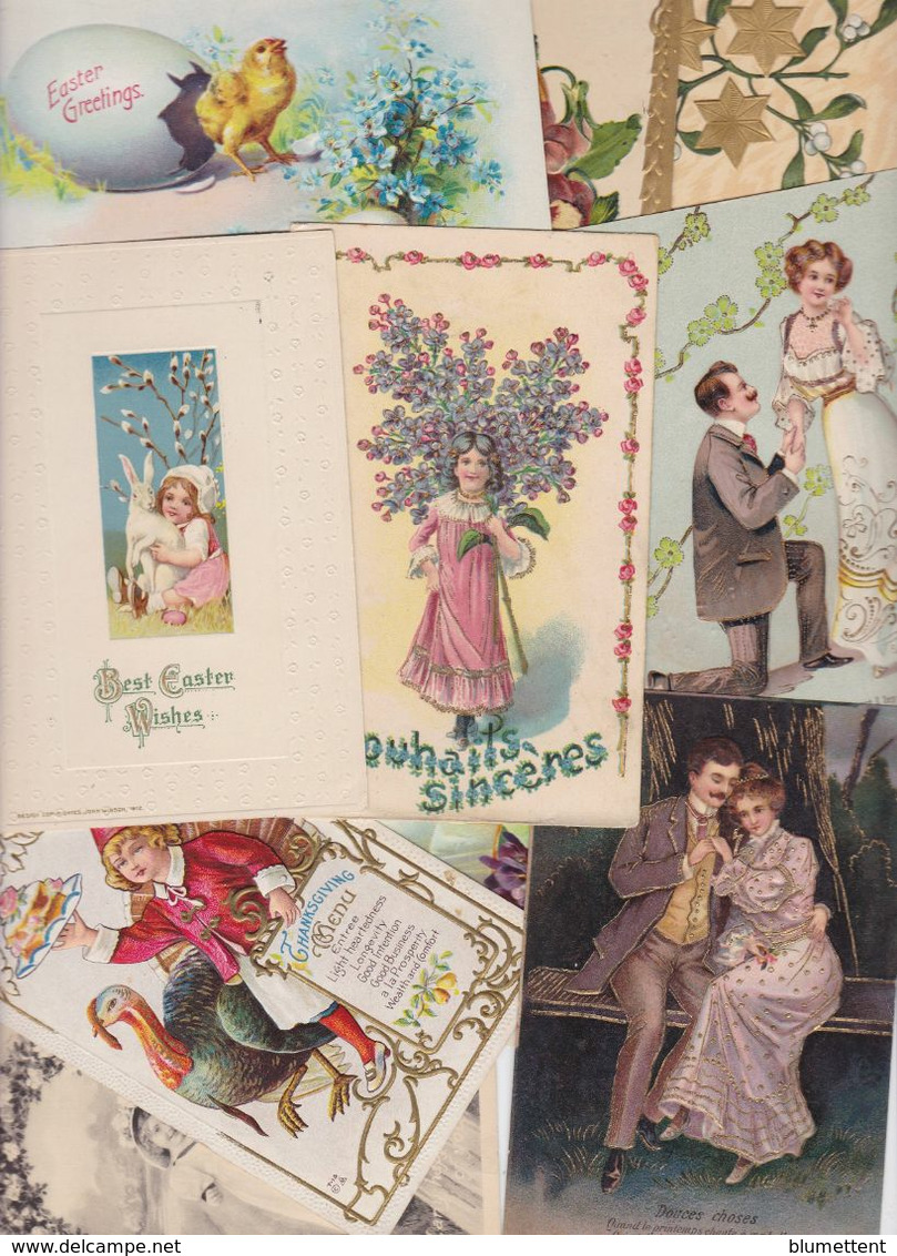 Lot 2524 De 10 CPA Fantaisies Dont Gaufrées Embossed) Déstockage Pour Revendeurs Ou Collectionneurs - 5 - 99 Postcards