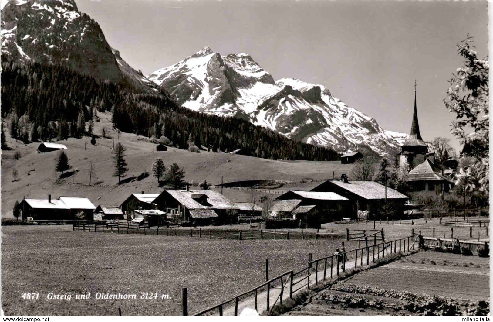 Gsteig Und Oldenhorn (4871) - Gsteig Bei Gstaad