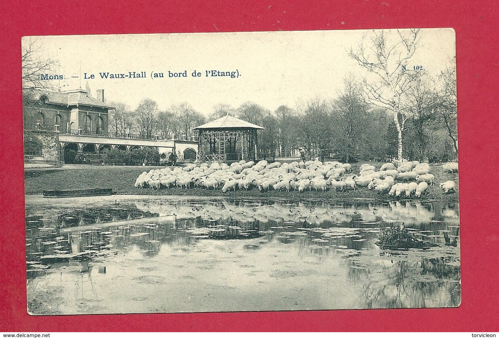 C.P. Mons =  Le  Waux-Hall  : Au Bord  De  L' Etang - Mons