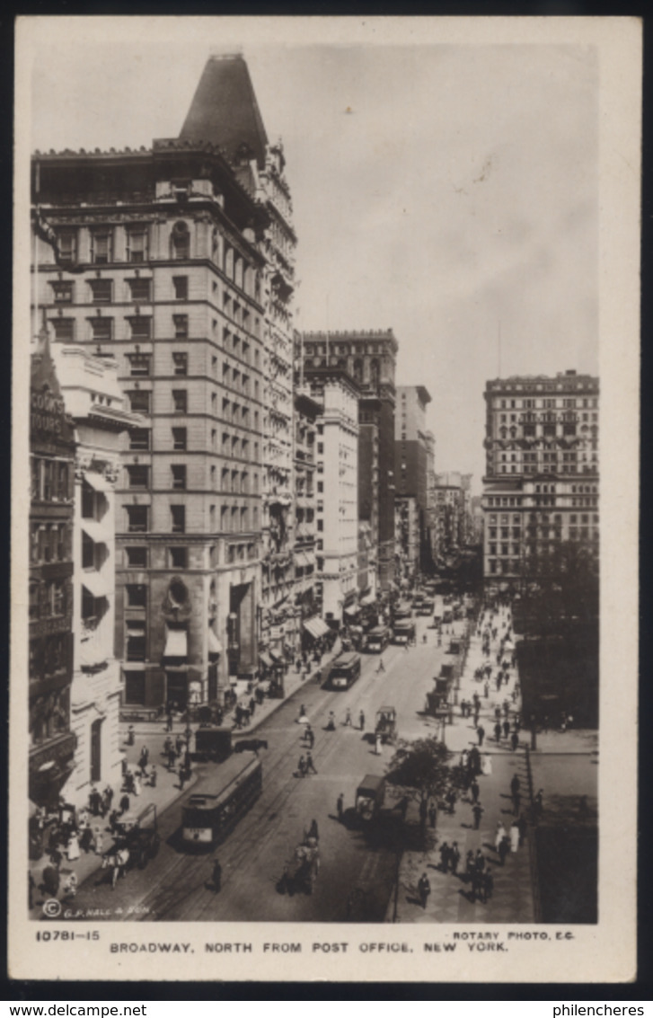 CPA - (Etats-Unis) Broadway, North From Post Office, New York - Broadway