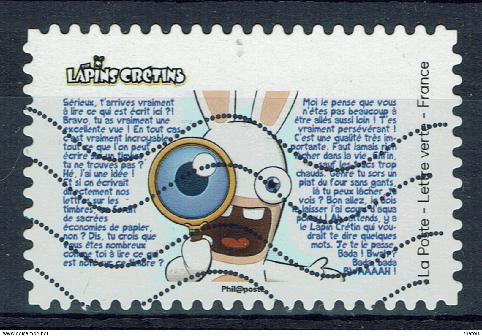 France, Raving Rabbids (3), 2020, VFU  self-adhesive, From A Booklet Of 12 - Usati