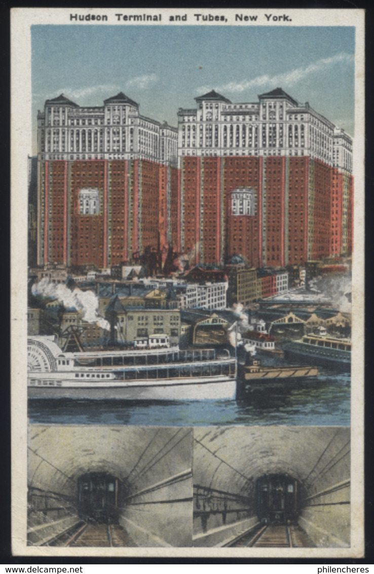 CPA - (Etats-Unis) Hudson Terminal And Tubes, New York - Transports