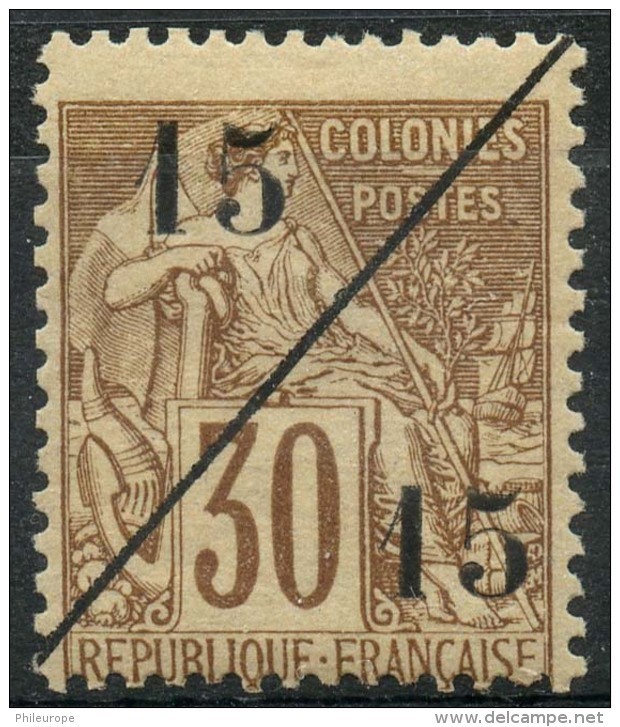 Cochinchine (1886) N 5 * (charniere) - Neufs