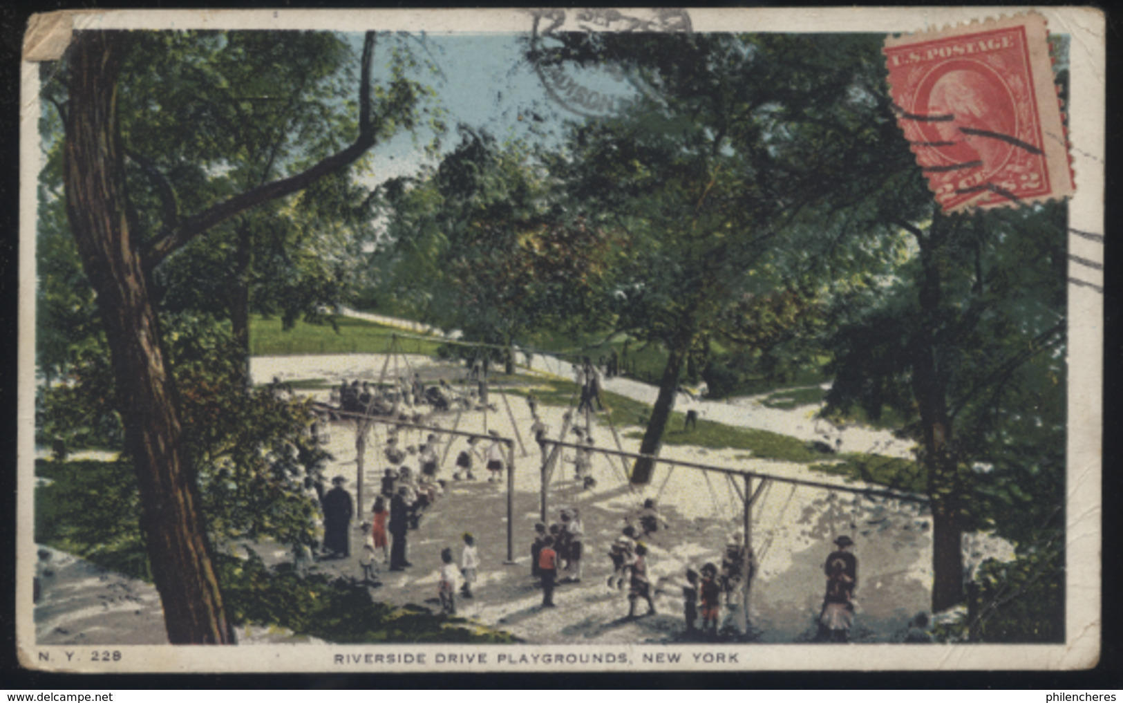 CPA - (Etats-Unis) Riverside Drive Playgrounds, New York - Parchi & Giardini