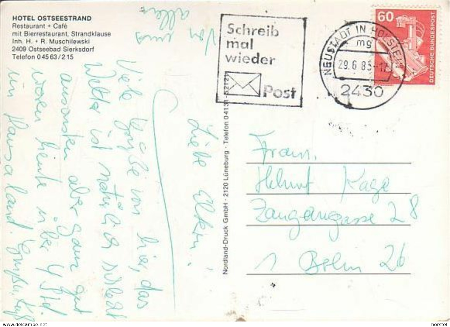 D-23730 Sierksdorf - Hotel Ostseestrand - Nice Stamp - Sierksdorf