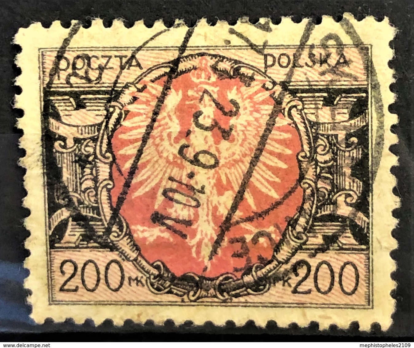 POLAND 1923 - Canceled - Sc# 166 - 200 Mk - Usati