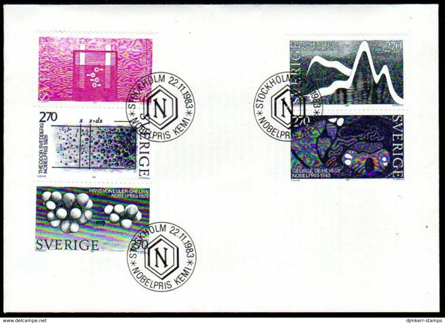 SWEDEN 1983 Nobel Prize For Chemistry FDC. Michel 1262-66 - FDC