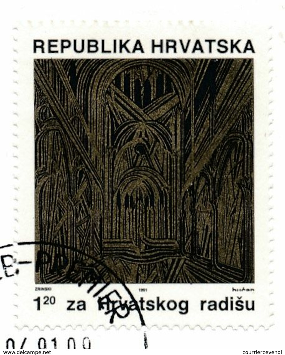 CROATIE - Enveloppe "La C.E.E. Reconnait L'indépendance De La Slovénie Et De La Croatie" 02/04/1991 ZAGREB - Croazia