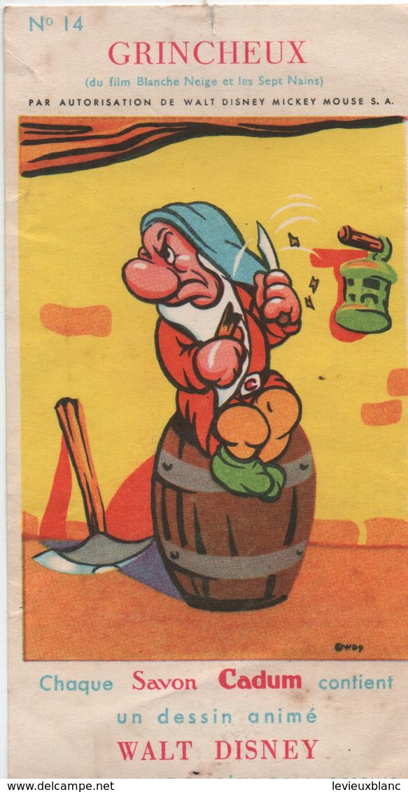 Image Cadeau De Savon / Savon CADUM /Walt Disney/ Grincheux/ Vers 1950-1955     PARF210 - Sonstige & Ohne Zuordnung