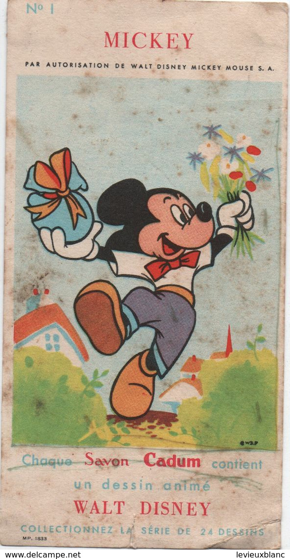 Image Cadeau De Savon / Savon CADUM /Walt Disney/MICKEY/ Vers 1950-1955     PARF207 - Autres & Non Classés