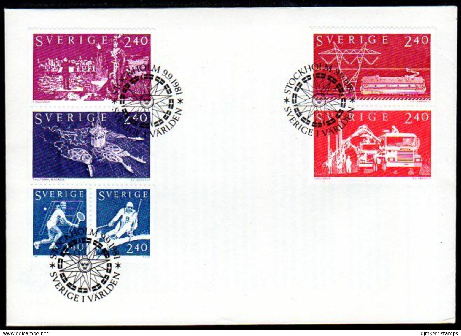 SWEDEN 1981 Sweden In The World FDC. Michel 1160-65 - FDC