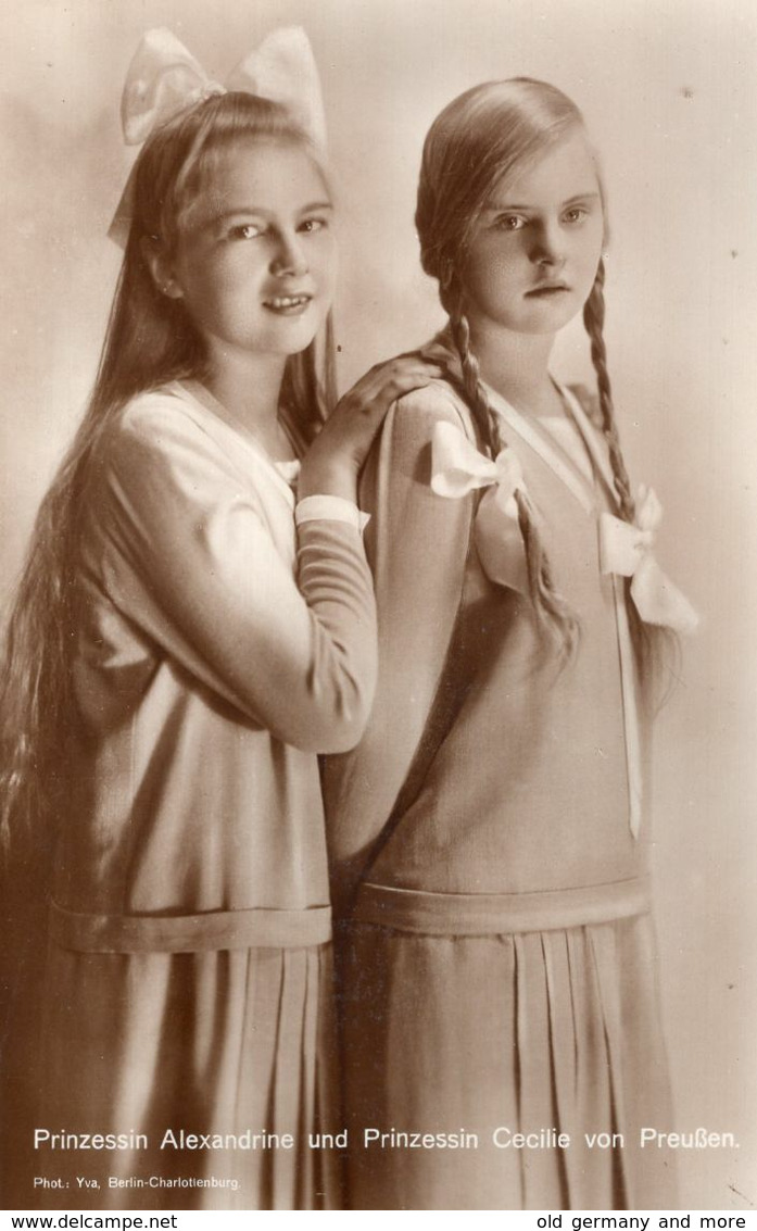 Prinzessin Alexandrine Und Prinzessin Cecilie Von Preußen - Royal Families