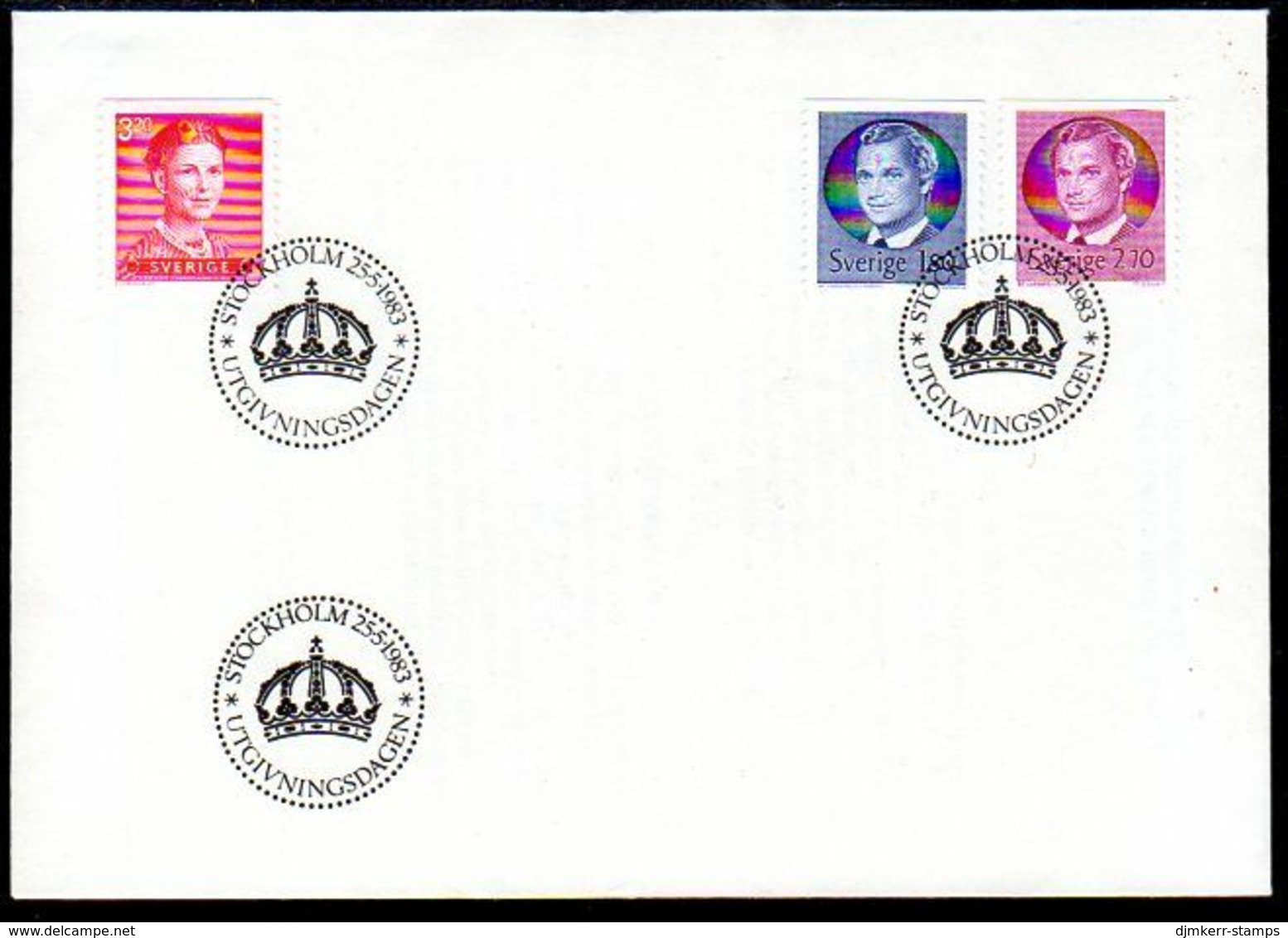 SWEDEN 1983 Definitive: King And Queen FDC. Michel 1243-45 - FDC