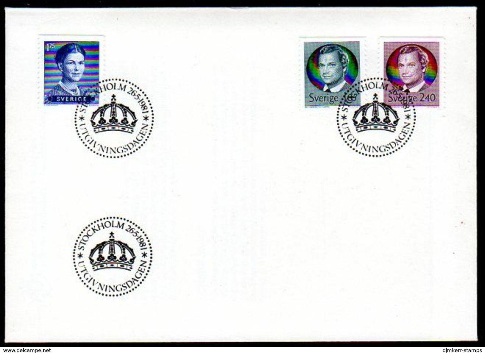 SWEDEN 1981 Definitive: King And Queen FDC. Michel 1149-51 - FDC