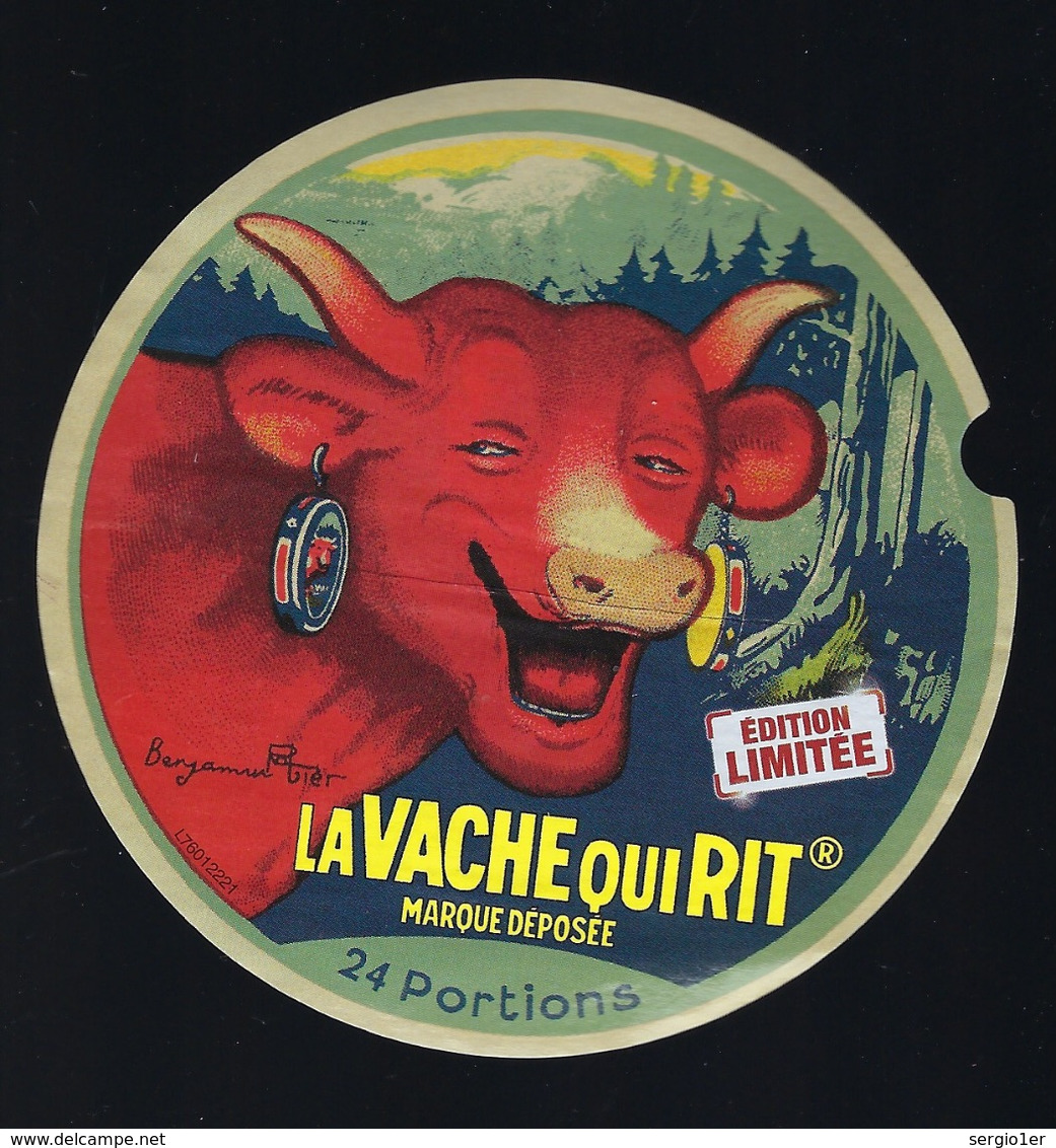 Etiquette Fromage La Vache Qui Rit 24 Portions Marque Déposée Signé Benjamin Rabier Edition Limitée - Fromage