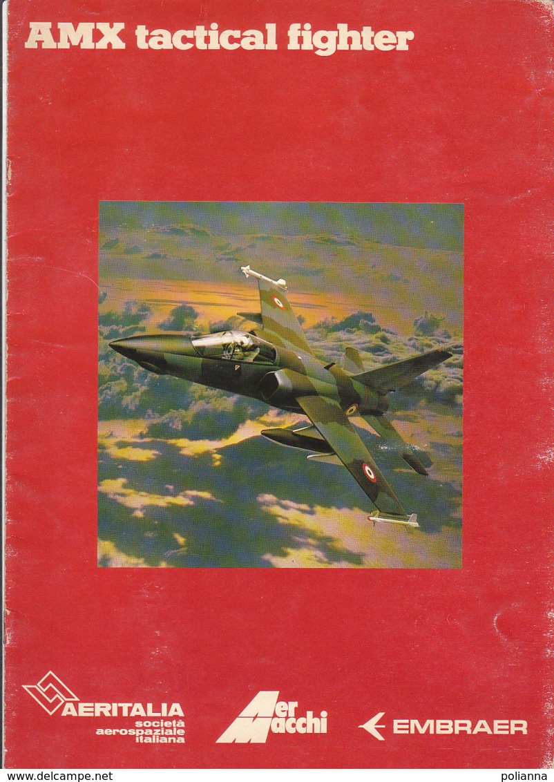 C2222 - Brochure Illustrata AVIAZIONE - AEREO AMX TACTICAL FIGHTER AERITALIA - SOCIETA' AEROSPAZIALE ITALIANA - Advertisements